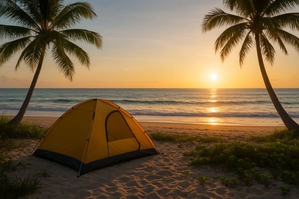 Roteiro seguro para acampamento em praias escondidas do Nordeste com infraestrutura básica para camping paradisíaco