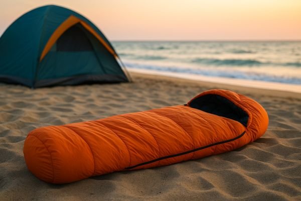 Como escolher um saco de dormir leve e resistente à maresia para camping na praia